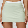 Contrast Ribbed Layer Skirt