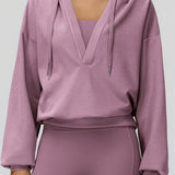 オーバーサイズVネックパーカー