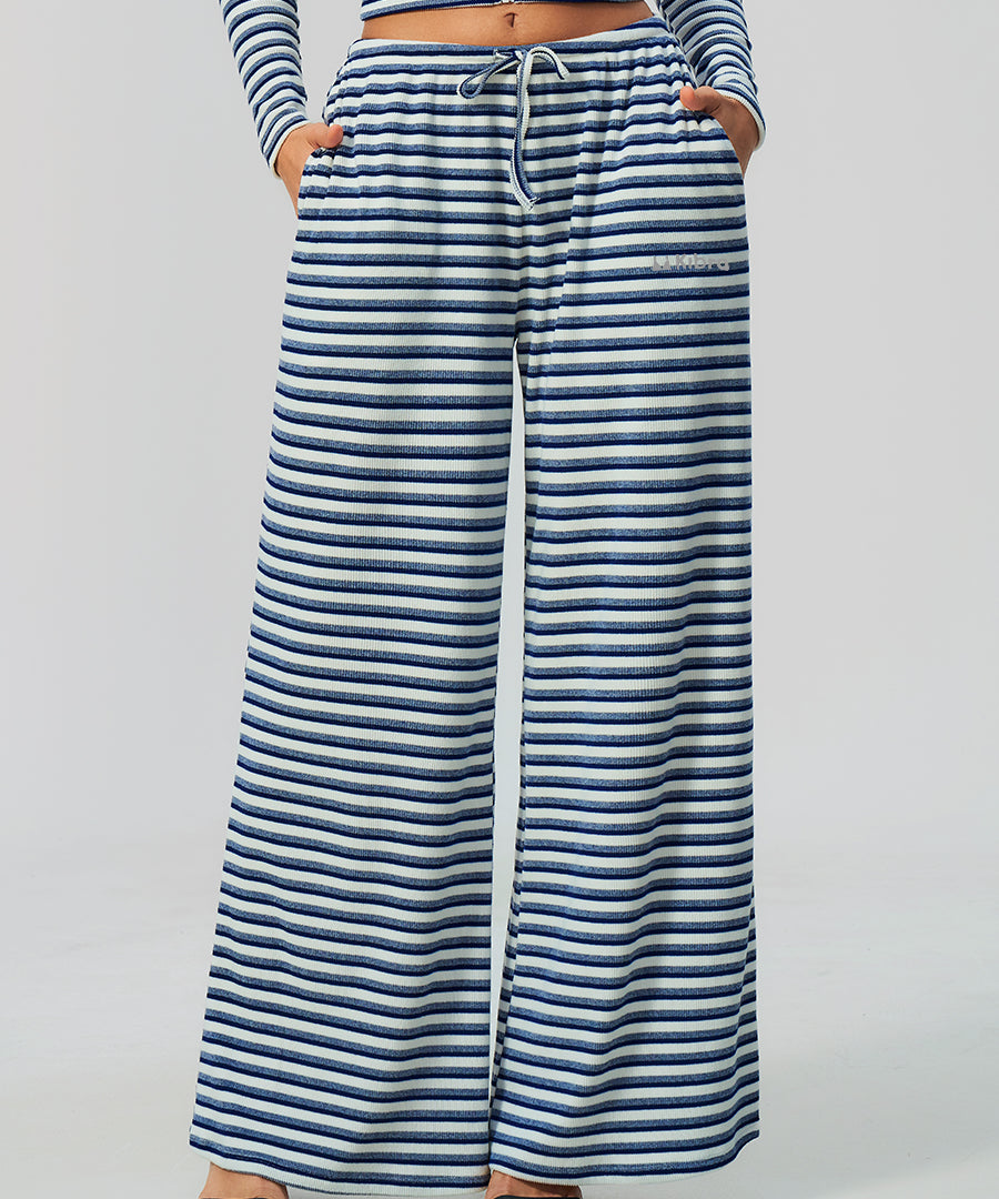 Alpine Stripe Wide-Leg Pant