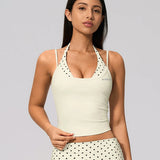 Cocoa Dot Muse Halter Tank