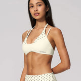 Cocoa Dot Halter Bra