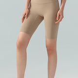 ライクラベアフィットハイウエストピーチバットバイクショーツ