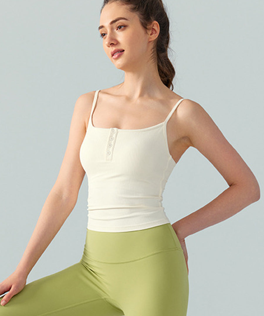 Top da Yoga con Schiena Elegante e Riempiimento Integrato