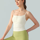 エレガントバックヨガトップ ビルトインパディング付き