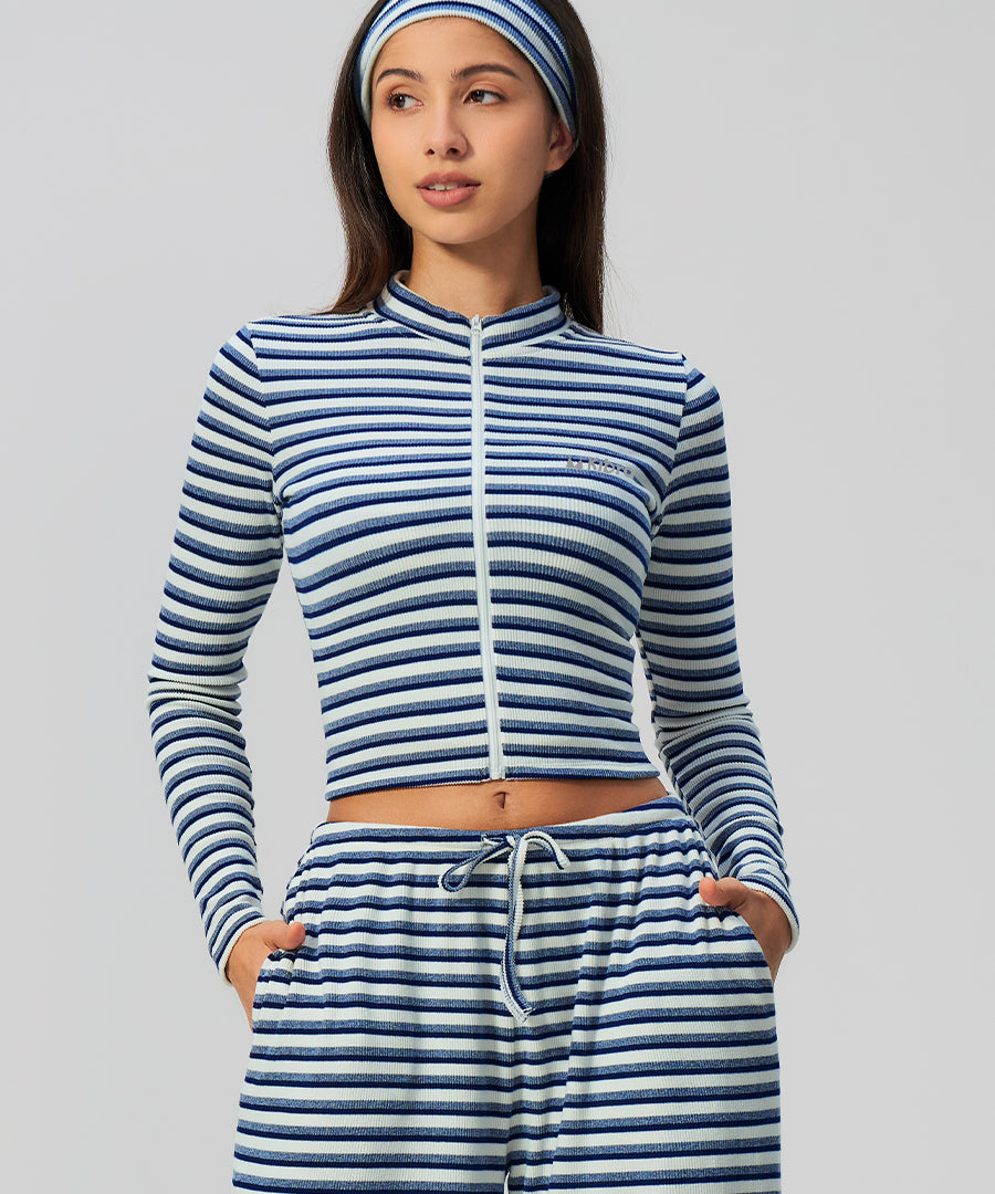 Alpine Stripe Cropped Jacket