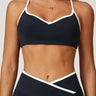 Reggiseno sportivo con schiena scoperta color block pastello