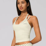 Cocoa Dot Muse Halter Tank