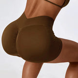 Pantaloncini con arricciatura a V