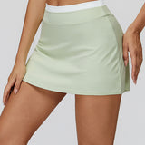 Gonna a strati a coste a contrasto