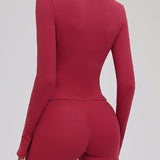 Brushed Stand-Collar Full-Zip Yoga Jacket