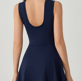 レイヤードルックタイディテールドレス