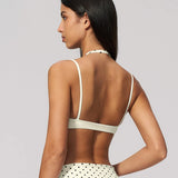 Cocoa Dot Halter Bra