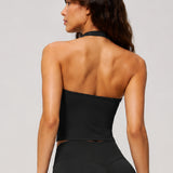 Cream Sculpt Halter Tank