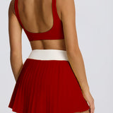 ボールドカラーブロックテニススカート