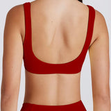 Bold Color-Block Tennis Sports Bras