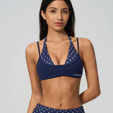 Cocoa Dot Halter Bra