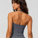 Cream Sculpt Halter Tank
