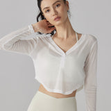 クロップドロングスリーブプルオーバー