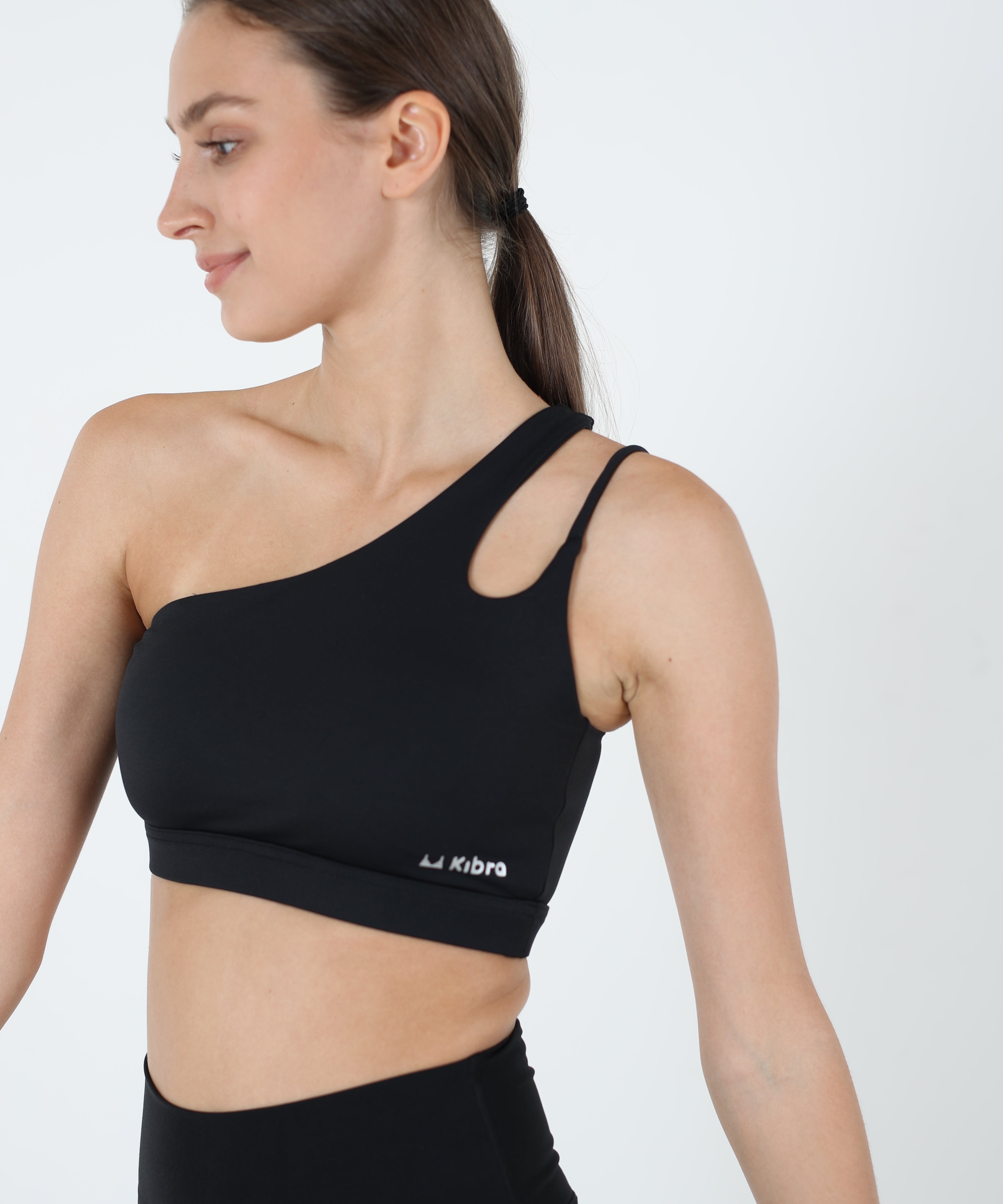 Asymmetrical One Shoulder Sports Bra