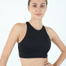 Reggiseno sportivo incrociato con collo alto