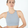 Reggiseno sportivo incrociato con collo alto