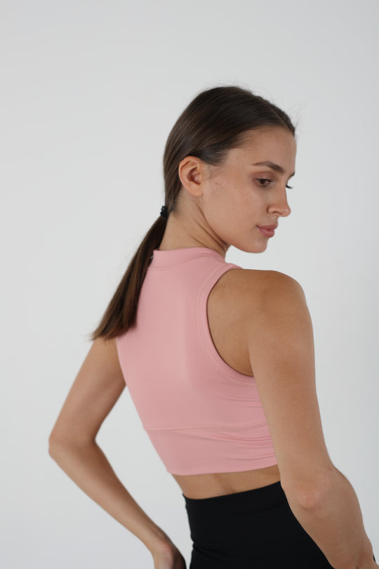 Antimicrobial Zip-Front Sports Bra 
