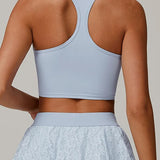 レースシアーメッシュバックヨガタンク