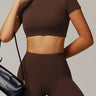 Hollow Back Quick-Dry Crew Neck Yoga Tee