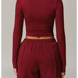 速乾性Vネックコンプレッションロングスリーブ