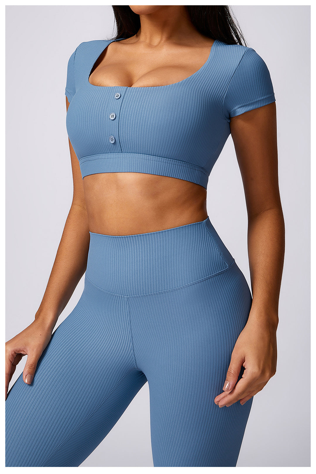 ZenFlex Ribbed Yoga Tee