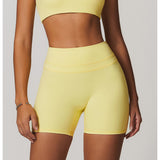 Pantaloncini da yoga a vita alta