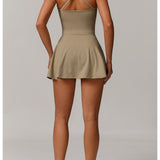 Abito incrociato con drappeggio sul davanti