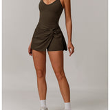 Abito incrociato con drappeggio sul davanti