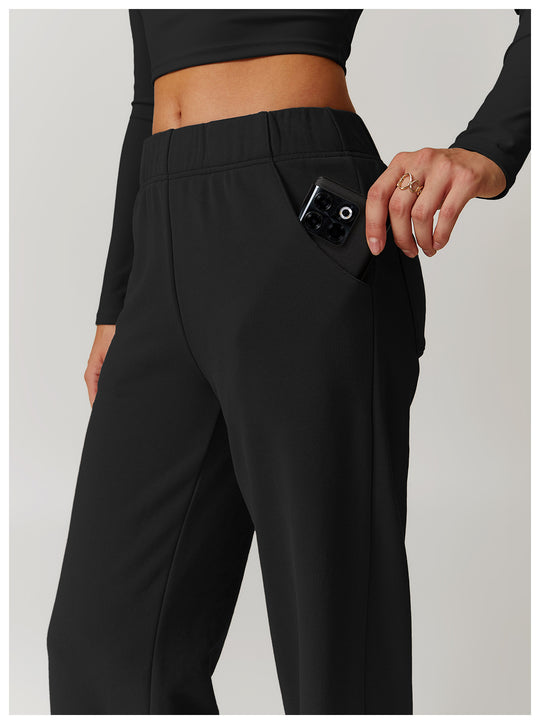 Winter High-Waist Straight Leg Pants