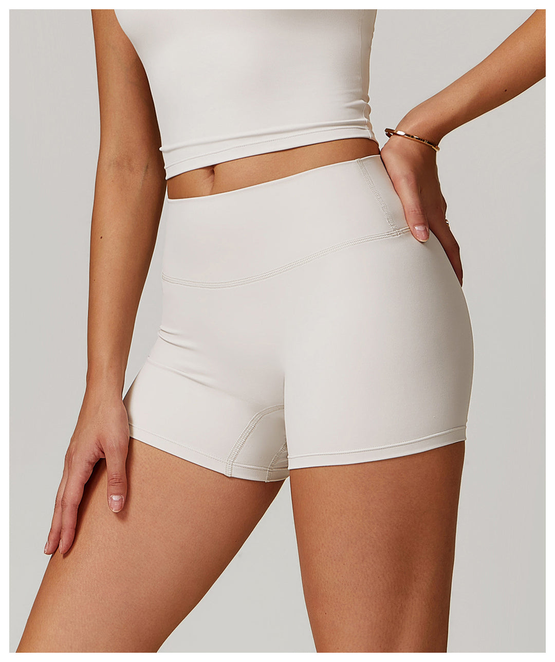 Brushed High-Waist Yoga Shorts