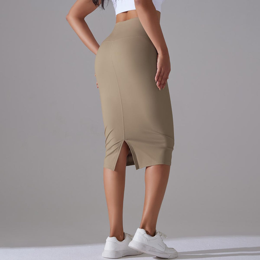 Brushed Skinny Hip-Hugging Sports Skirt