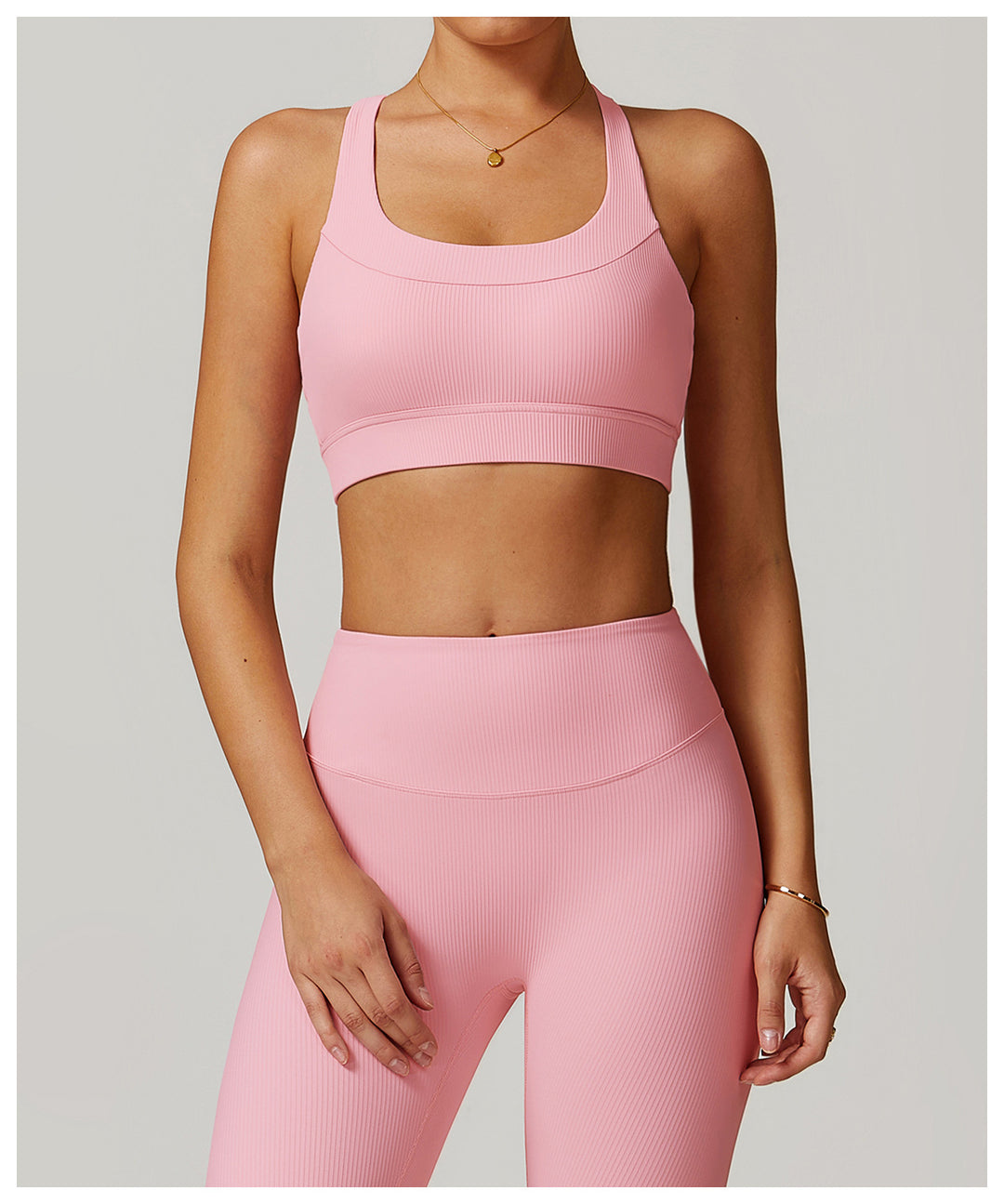 Ribbed Back-Enhancing Sports Bra