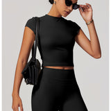 カットアウトバックヨガTシャツ