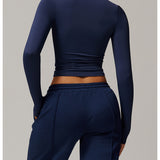 速乾性Vネックコンプレッションロングスリーブ