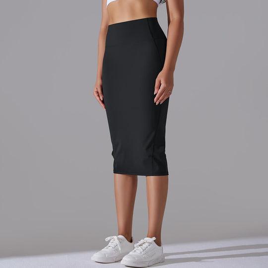 Brushed Skinny Hip-Hugging Sports Skirt