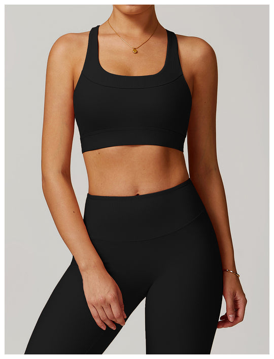 Ribbed Back-Enhancing Sports Bra