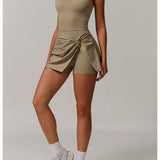 Abito incrociato con drappeggio sul davanti