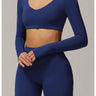 V-Neck Fitted Quick-Dry Yoga Long Sleeve