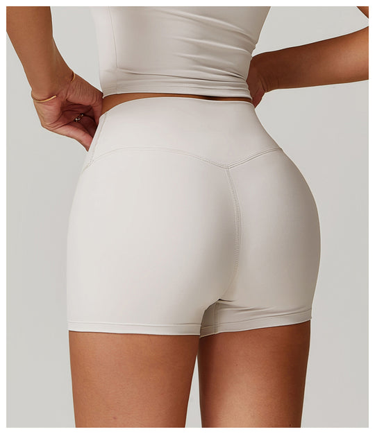 Brushed High-Waist Yoga Shorts