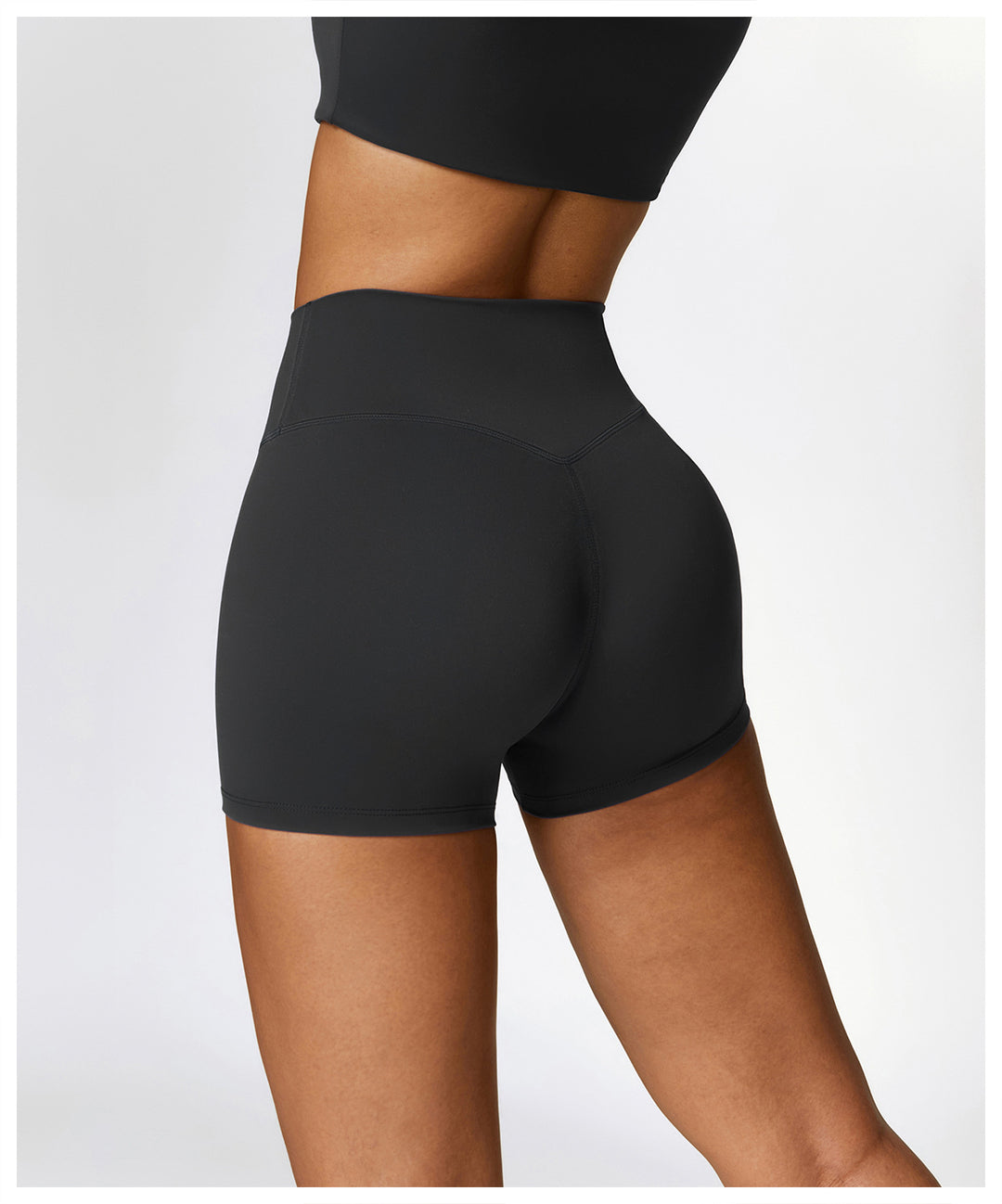 Brushed High-Waist Yoga Shorts