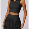 Sleeveless Cropped Polo