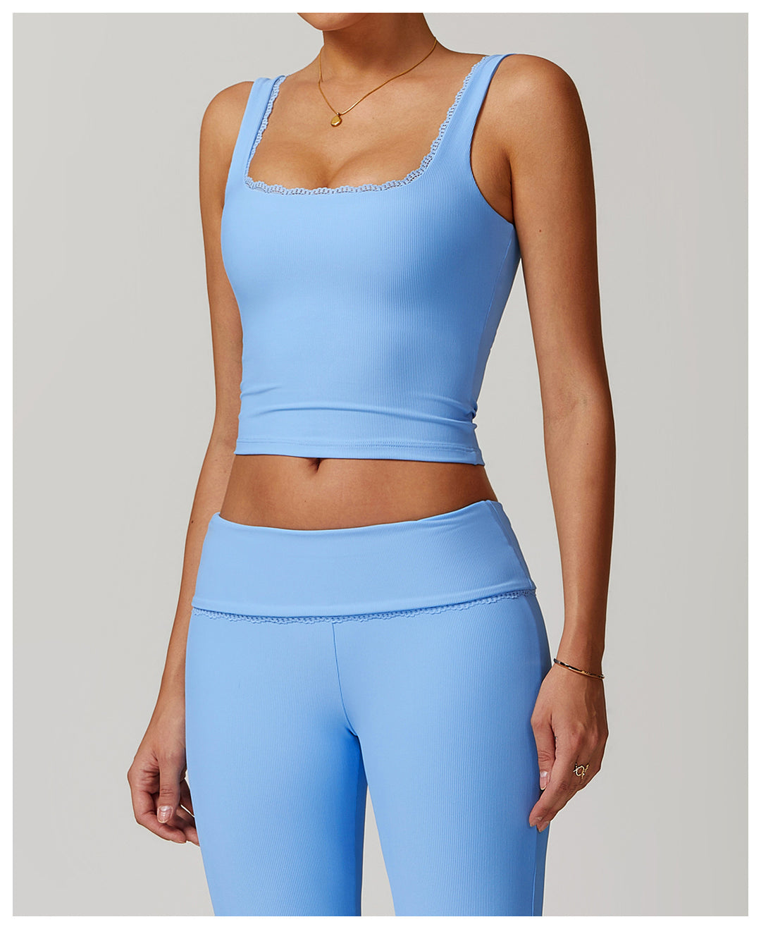 Lace-Trim Yoga Cami