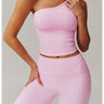 One-Shoulder Cinched Yoga Tank