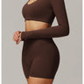 V-Neck Fitted Quick-Dry Yoga Long Sleeve