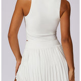 ノースリーブクロップドポロ